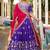Elite Purple Embroidered Silk Wedding Wear Lehenga Choli With Dupatta