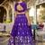 Elite Purple Embroidered Silk Wedding Wear Lehenga Choli With Dupatta