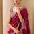 Rani Pink Color Embroidery And Sequences Work Silk Blend Saree