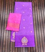 lavender concept satin effect border dola silk saree