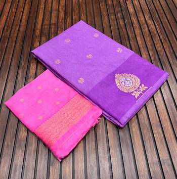 lavender concept satin effect border dola silk saree 3