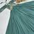Teal green faux georgette embroidered gown set