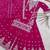 Pink faux georgette embroidered sharara set