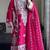 Pink faux georgette embroidered sharara set