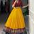 Glamorous Mustard Zari Weaving Cotton Wedding Wear Crop Top Lehenga