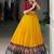 Glamorous Mustard Zari Weaving Cotton Wedding Wear Crop Top Lehenga