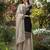 Black silk blend embroidered sharara set