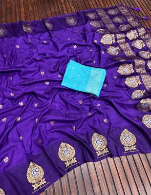 purple concept satin effect border dola silk saree 2