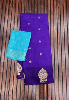 purple concept satin effect border dola silk saree 3
