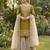 Mustard silk blend embroidered sharara set