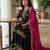 Black georgette embroidered sharara set
