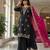 Black georgette embroidered sharara set