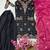 Black georgette embroidered sharara set