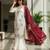 White georgette embroidered sharara set