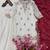 White georgette embroidered sharara set