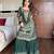 Teal georgette embroidered sharara set