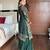 Teal georgette embroidered sharara set