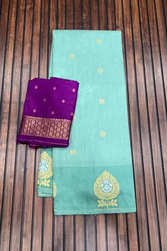 sea green concept satin effect border dola silk saree