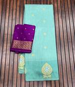 sea green concept satin effect border dola silk saree