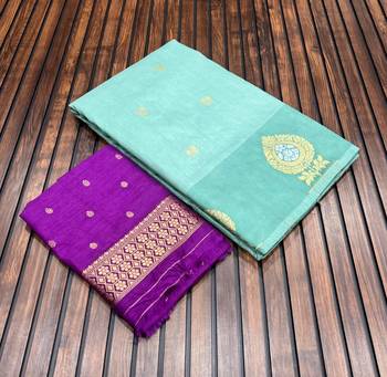 sea green concept satin effect border dola silk saree 3