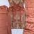Orange silk blend embroidered salwaar kameez