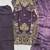 Purple silk blend embroidered salwaar kameez