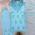 Sky blue rayon embroidered palazzo set