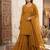 Mustard georgette embroidered sharara set