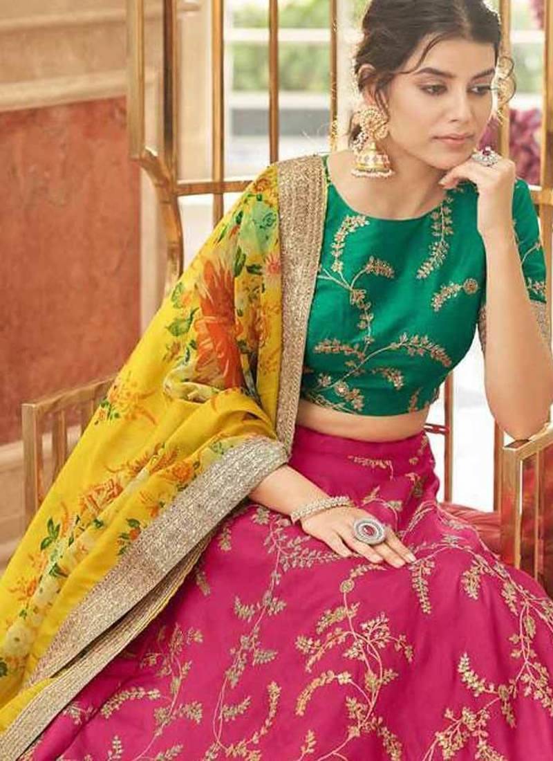Peach chanderi silk kurti