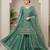 Sea green silk blend embroidered sharara set