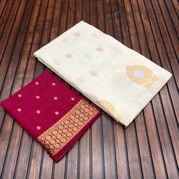 white concept satin effect border dola silk saree 1