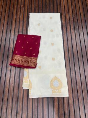 white concept satin effect border dola silk saree 3