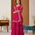 Pink silk blend embroidered sharara set