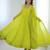 Parrot green georgette plain gown set