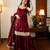 Maroon silk blend embroidered sharara set