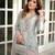Sky blue satin embroidered farshi salwar set