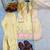Cream satin embroidered farshi salwar set