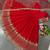 Red faux georgette embroidered gown set