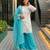 White faux georgette embroidered palazzo set