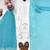 White faux georgette embroidered palazzo set