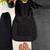 Black silk blend embroidered palazzo set