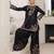 Black crepe embroidered farshi salwar set