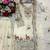 Beige silk blend embroidered sharara set