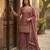 Onion pink silk blend embroidered sharara set