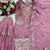 Onion pink silk blend embroidered sharara set