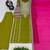 Parrot green silk blend embroidered palazzo set