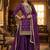 Purple silk blend embroidered sharara set