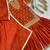 Orange silk blend embroidered sharara set