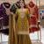 Mustard silk blend embroidered sharara set