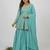 Sky blue silk blend embroidered lehenga set